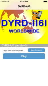 Screenshot of the DYRD-AM Worldwide App